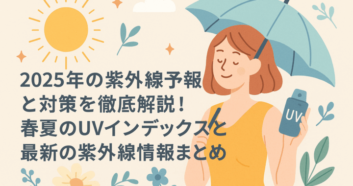 2025年、紫外線予報、年々強くなる紫外線。４月、５月から要注意