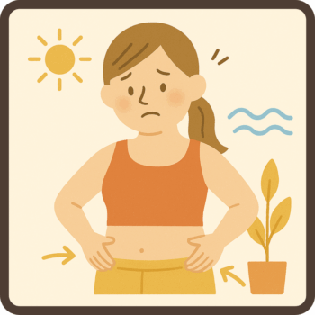 やっぱり皆が気になるのはお腹周り。お腹周りは脂肪が一番つきやすい。