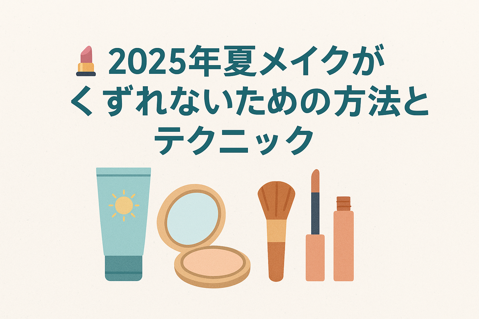 2025年崩れにくいメイクアイテムと方法紹介。最新テクニック