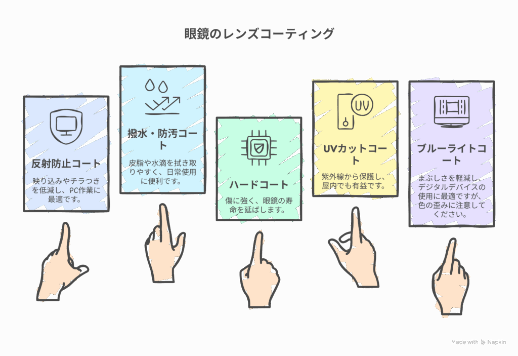 どのメガネのレンズコートを選ぶ？