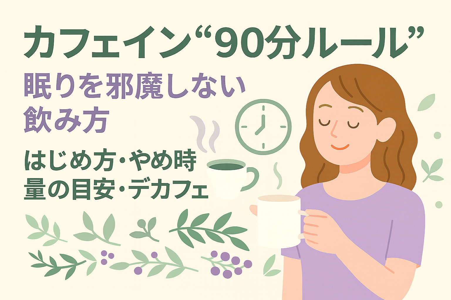 起きてから90分が鍵！しっかり動けて夜の眠りをじゃなましないカフェインの飲み方