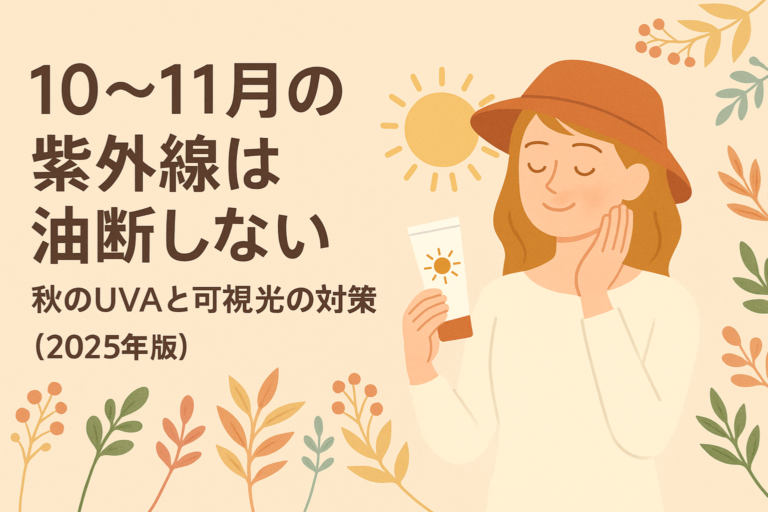 10月、11月だって油断大敵！秋にも降り注ぐ老化の元UVAに注意！