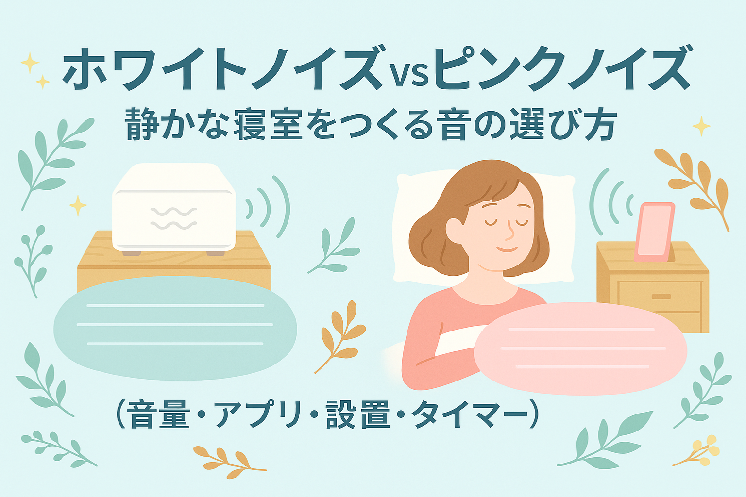 ホワイト・ピンクノイズで安眠を！思っているより良いノイズの選び方。