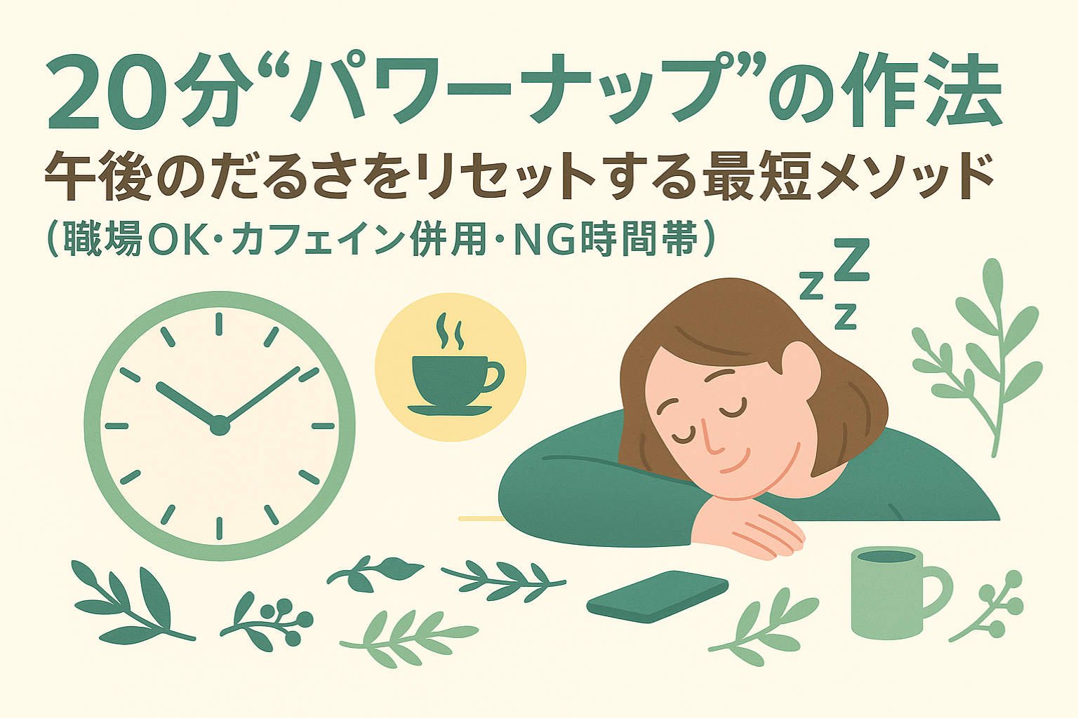 20だけでOK！馬鹿に出来ないお昼寝の力をご紹介！